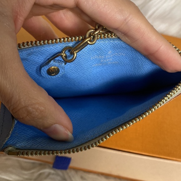 Louis Vuitton White Multicolor Pochette Cles Key Pouch - Picture 4 of 9
